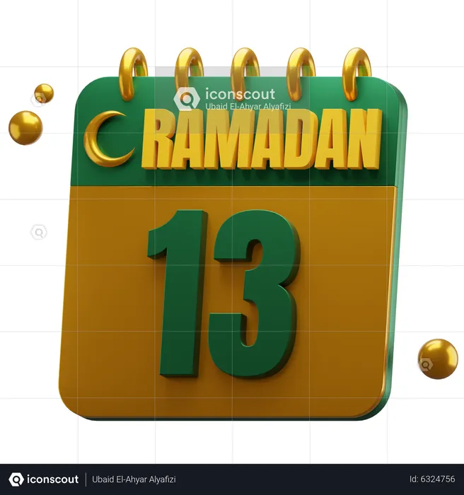 Day 13 Ramadan  3D Icon