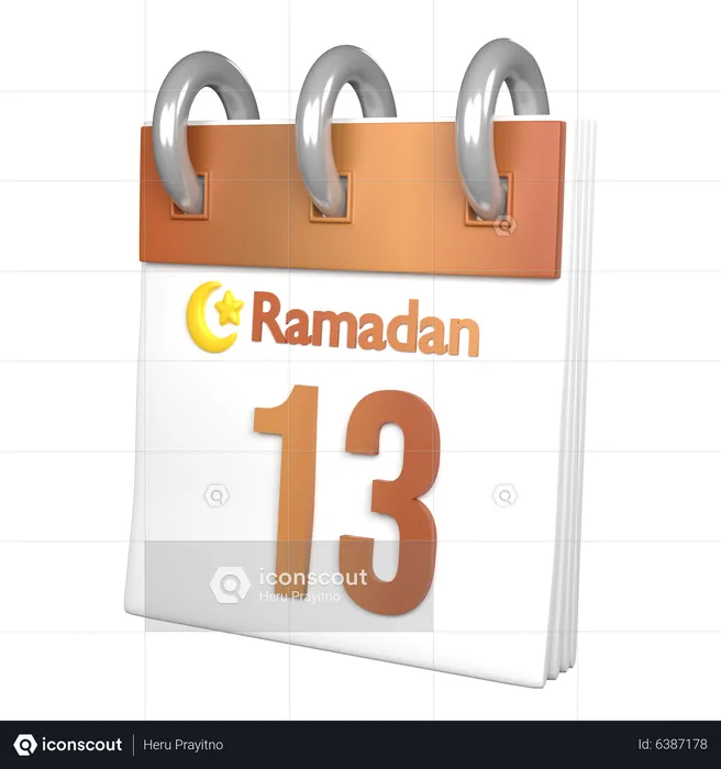 Day 13 Ramadan  3D Icon