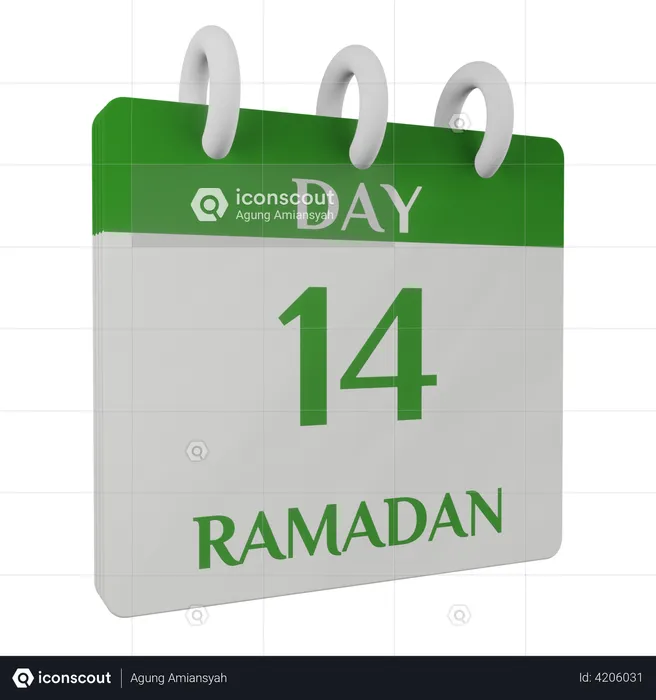 Day 14 Ramadan  3D Illustration