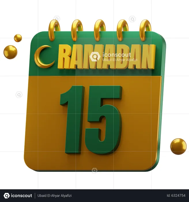 Day 15 Ramadan  3D Icon