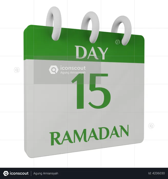 Day 15 Ramadan  3D Illustration