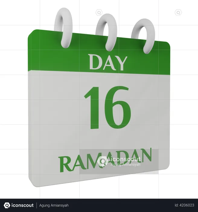 Day 16 Ramadan  3D Illustration