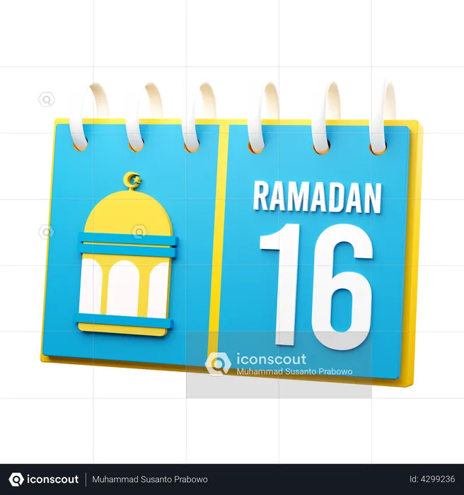 Day 16 Ramadan Calendar  3D Illustration