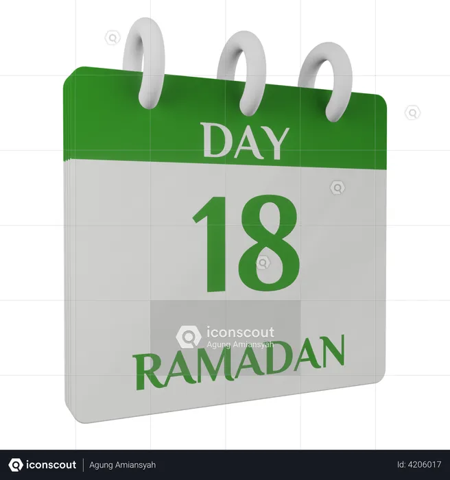 Day 18 Ramadan  3D Illustration