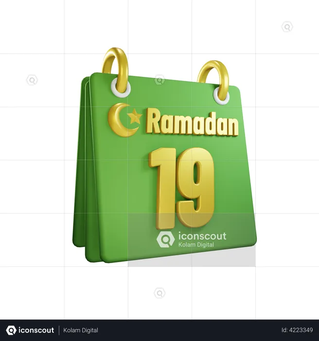 Day 19 Ramadan Calendar  3D Illustration