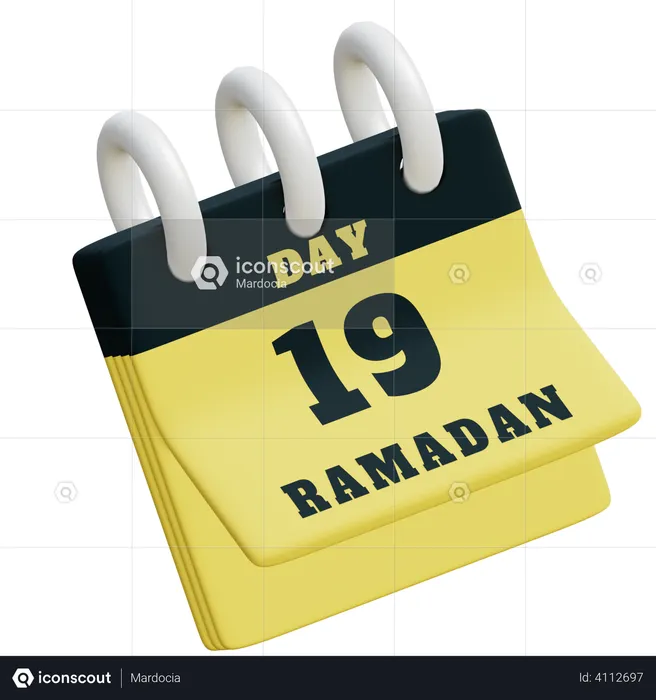 Day 19 Ramadan calendar  3D Illustration