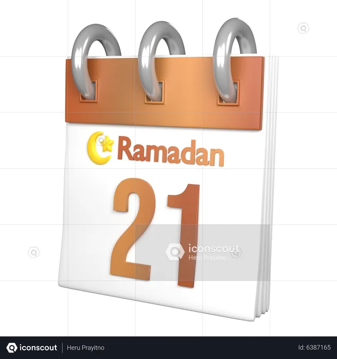 Day 21 Ramadan  3D Icon