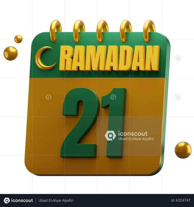 Day 21 Ramadan  3D Icon