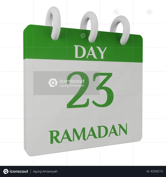 Day 23 Ramadan  3D Illustration