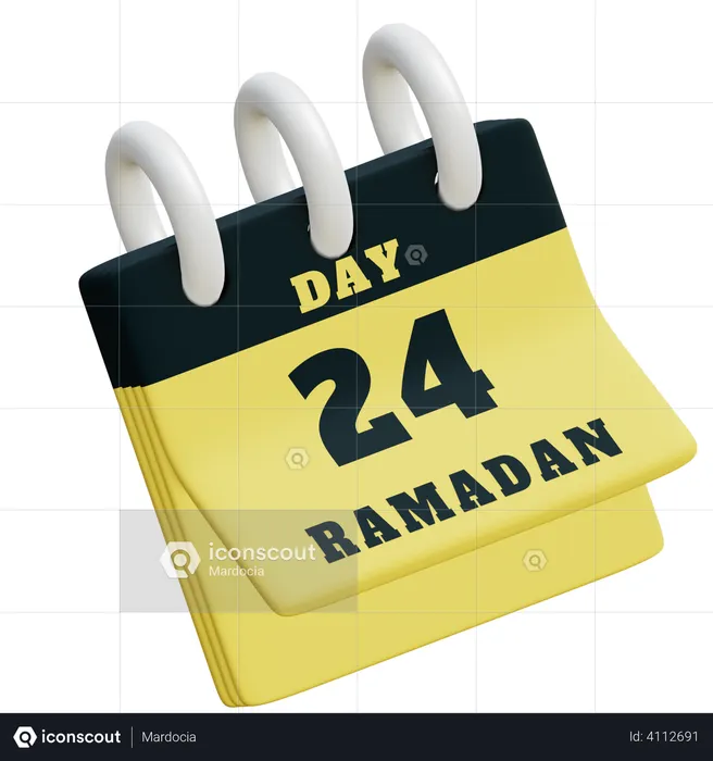 Day 24 Ramadan calendar  3D Illustration