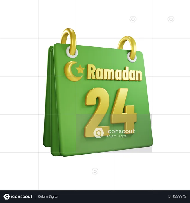 Day 24 Ramadan Calendar  3D Illustration