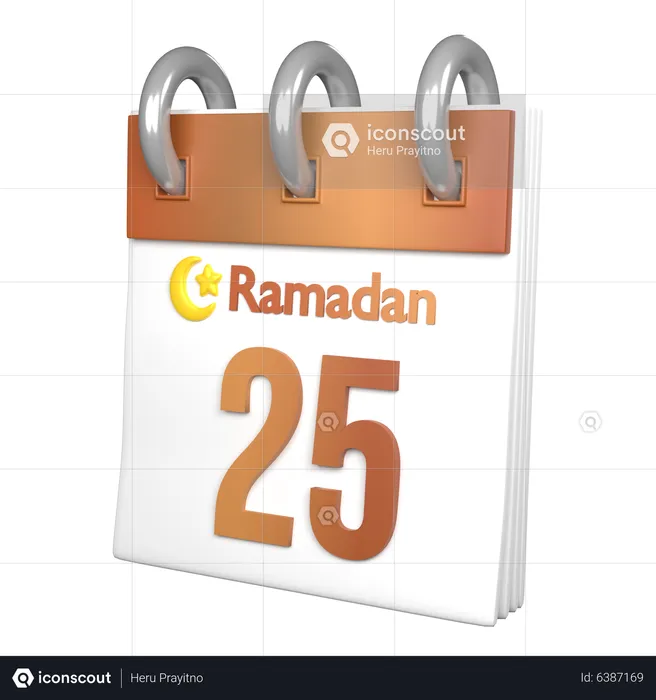 Day 25 Ramadan  3D Icon
