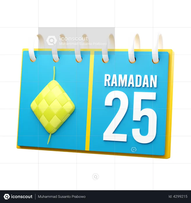 Day 25 Ramadan Calendar  3D Illustration