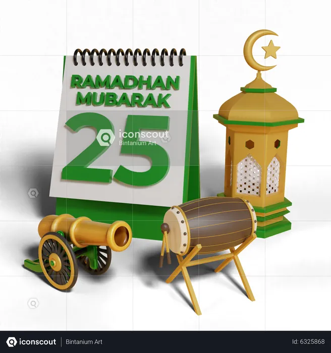 Day 25 Ramadhan  3D Icon
