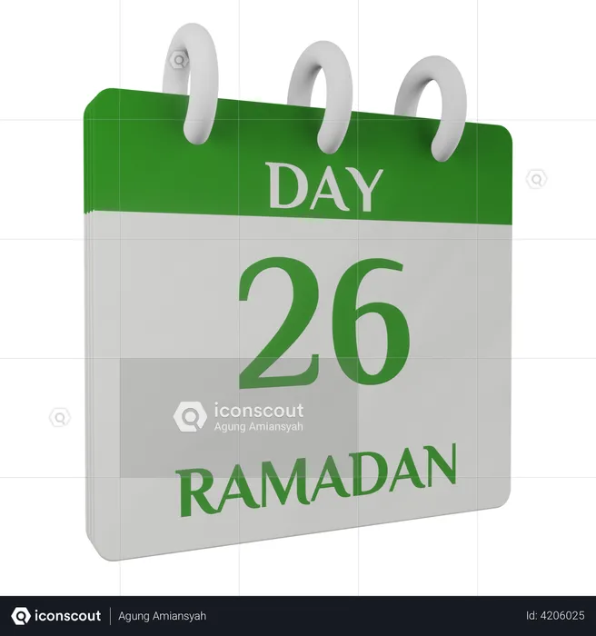 Day 26 Ramadan  3D Illustration