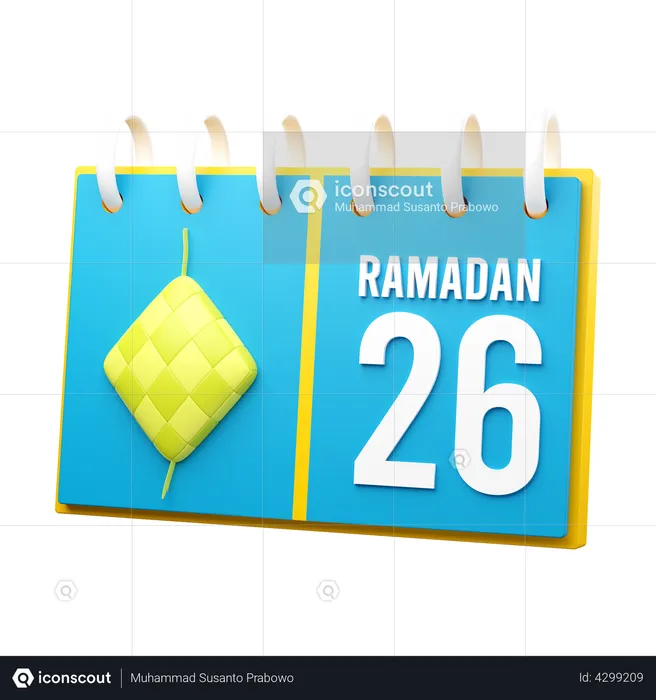 Day 26 Ramadan Calendar  3D Illustration