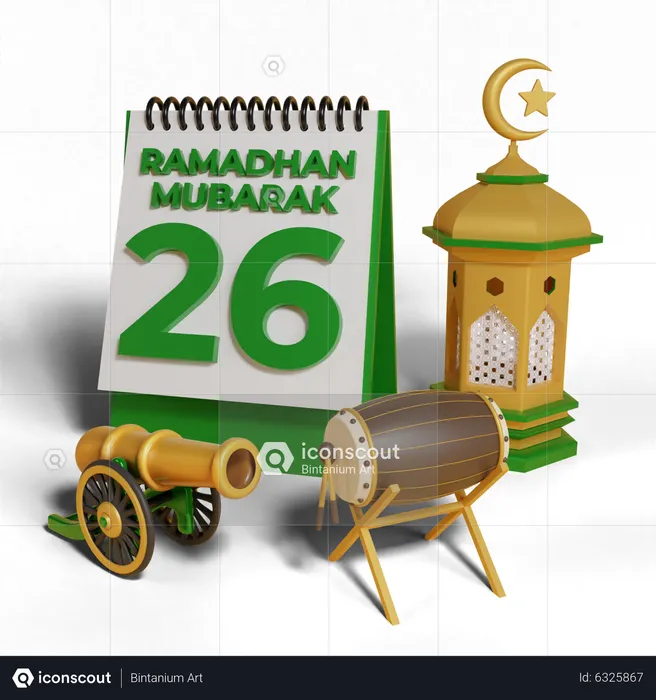 Day 26 Ramadhan  3D Icon