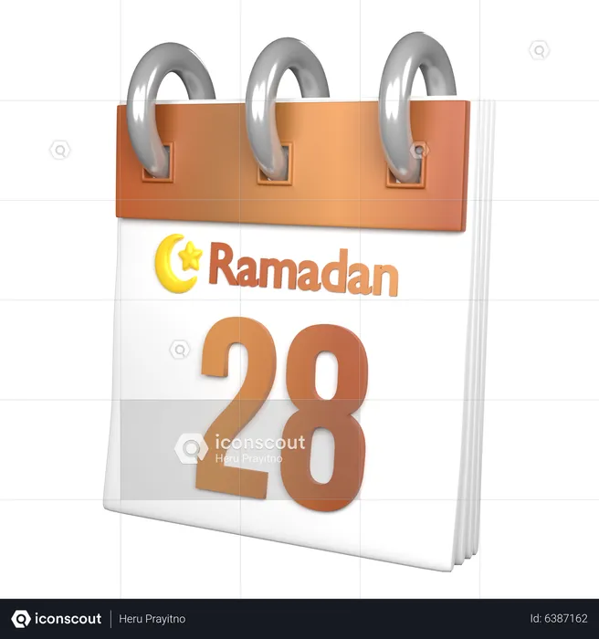 Day 28 Ramadan  3D Icon