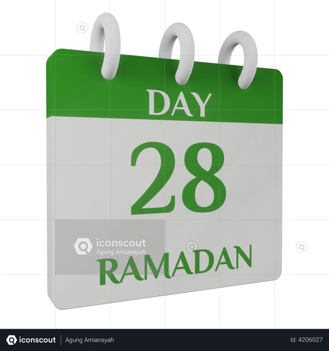 Day 28 Ramadan  3D Illustration