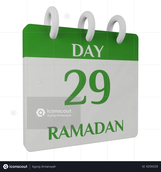 Day 29 Ramadan  3D Illustration