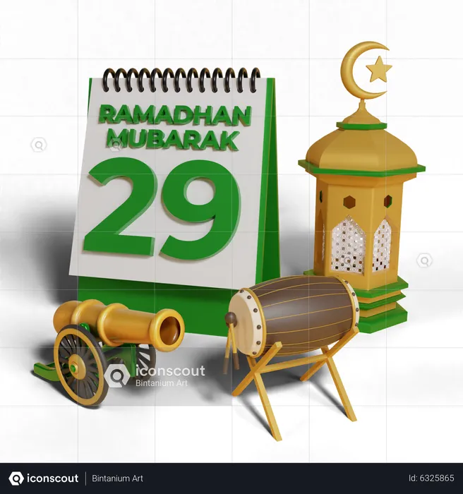 Day 29 Ramadhan  3D Icon