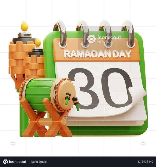 DAY 30 RAMADAN  3D Icon