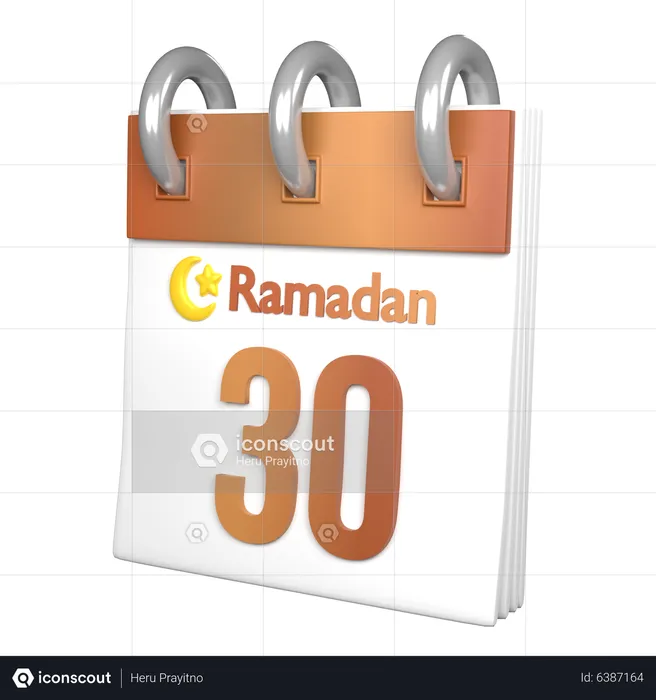 30일 라마단  3D Icon