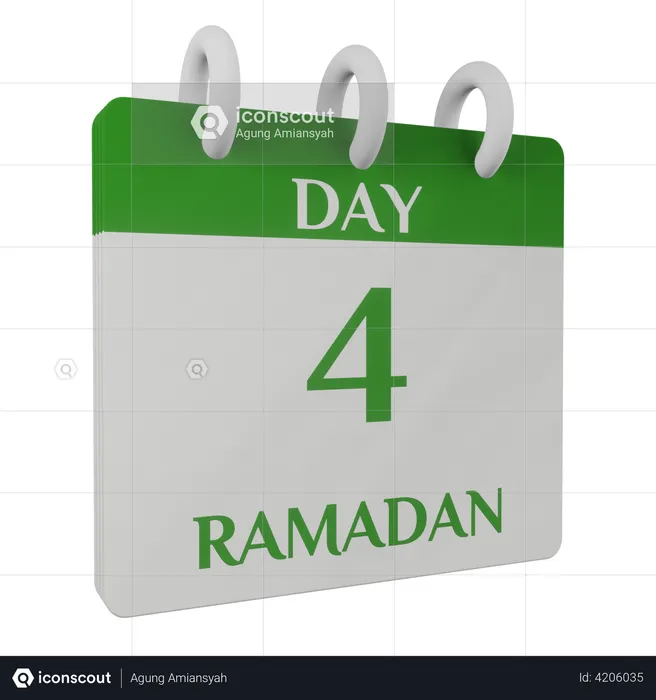 Day 4 Ramadan  3D Illustration