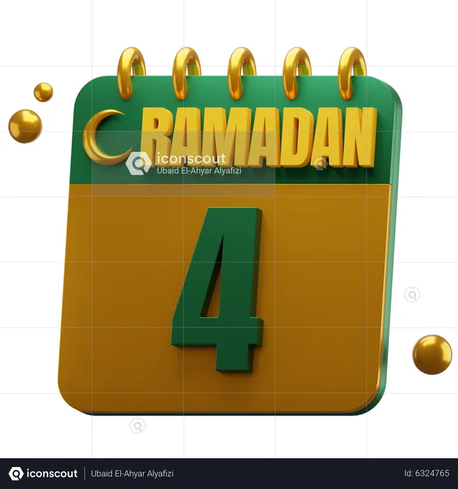 Day 4 Ramadan  3D Icon
