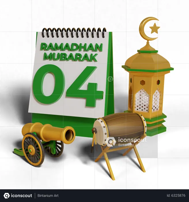 Day 4 Ramadhan  3D Icon