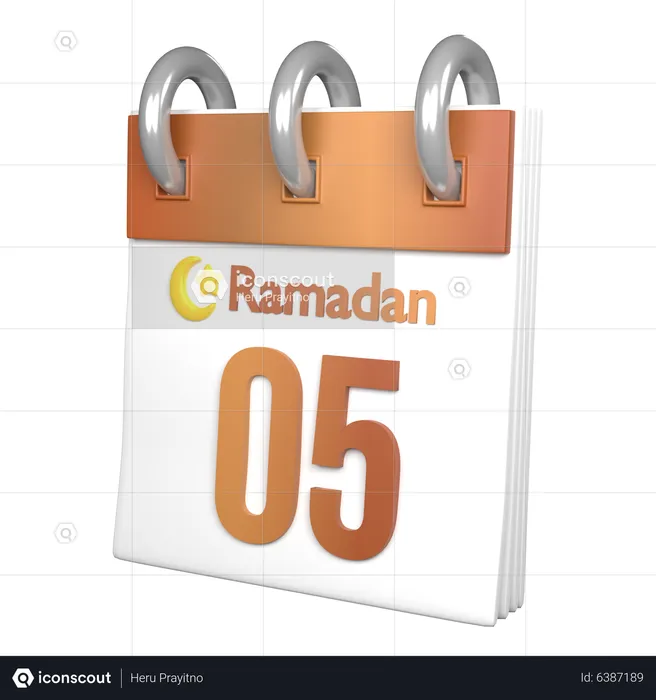 Day 5 Ramadan  3D Icon
