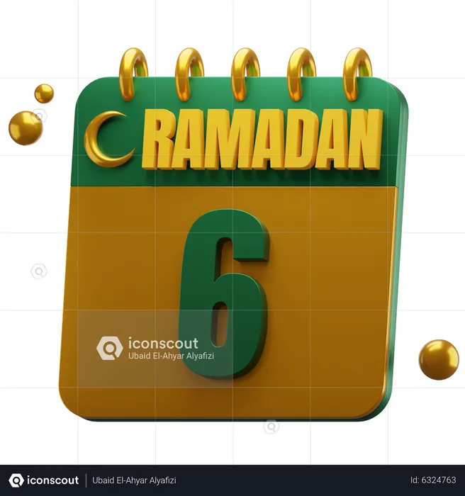 Day 6 Ramadan  3D Icon