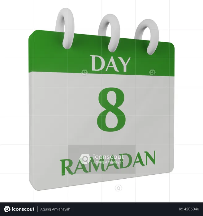 Day 8 Ramadan  3D Illustration