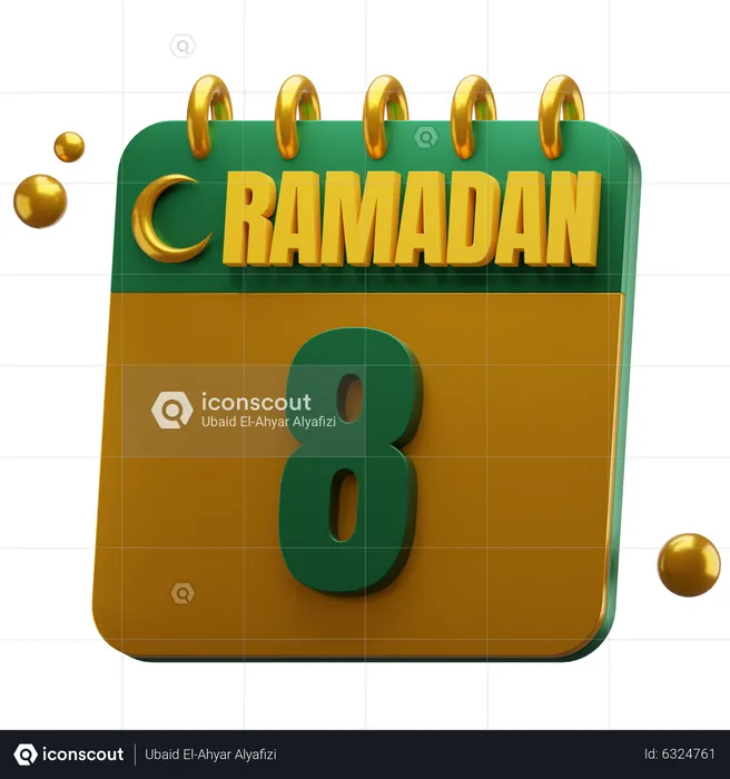 Day 8 Ramadan  3D Icon