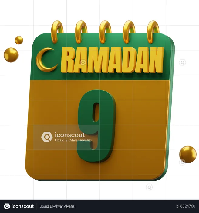 Day 9 Ramadan  3D Icon