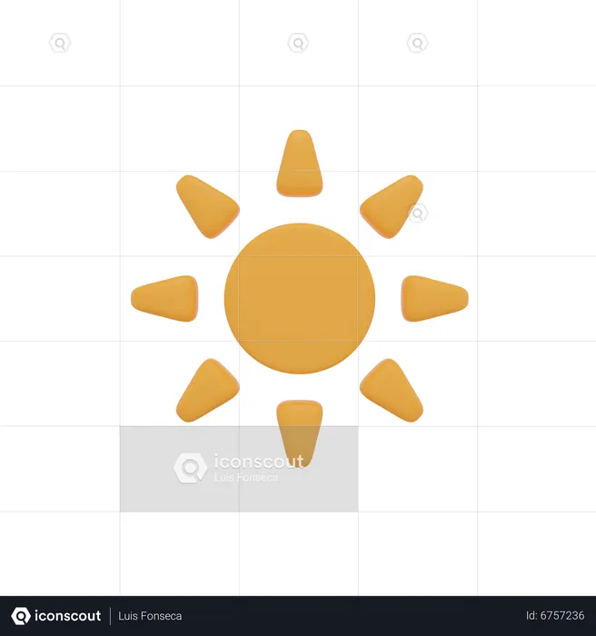 Day Sun Weather  3D Icon