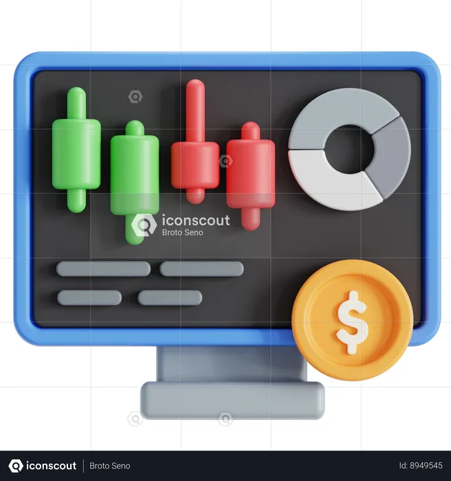 Daytrading  3D Icon