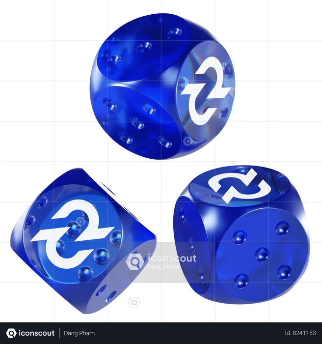 Dcr Glass Dice Crypto  3D Icon