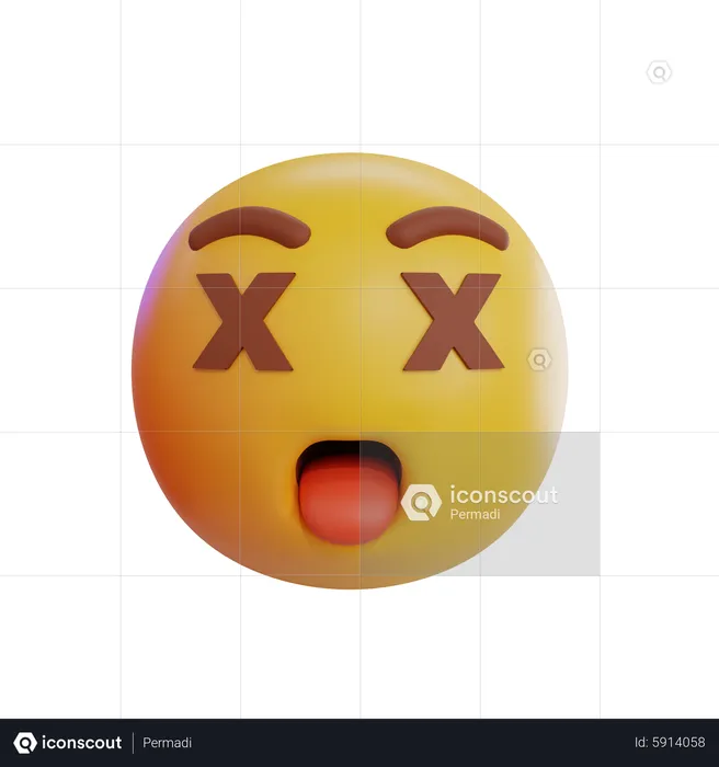 Dead Emoji Emoji 3D Icon