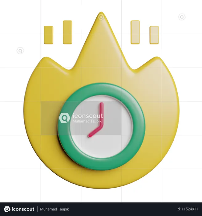 마감 시간  3D Icon