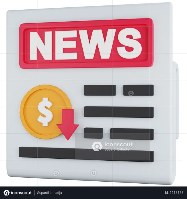 Deadlining Finacial News  3D Icon