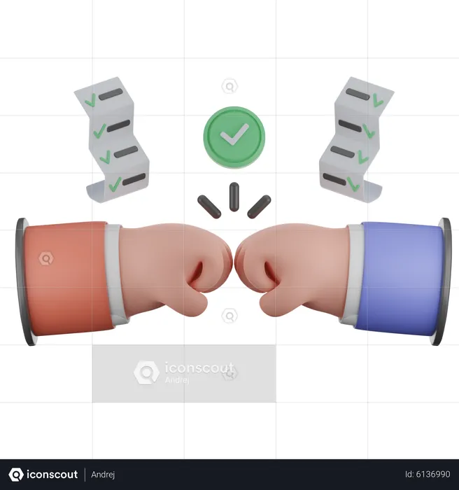 Deal done hand gesture  3D Icon