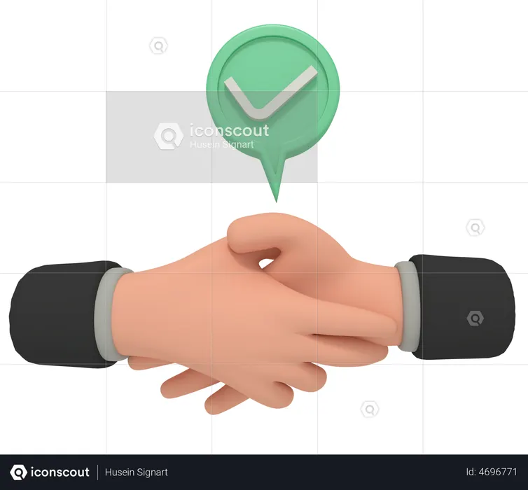 Deal Successfully  3D Illustration