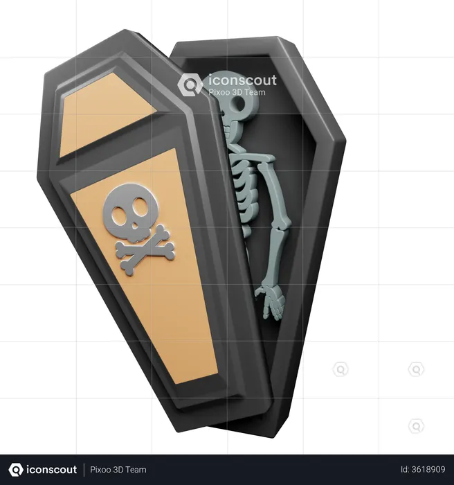 Death Coffin  3D Illustration