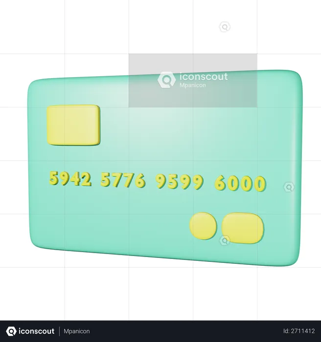 Debit card  3D Illustration