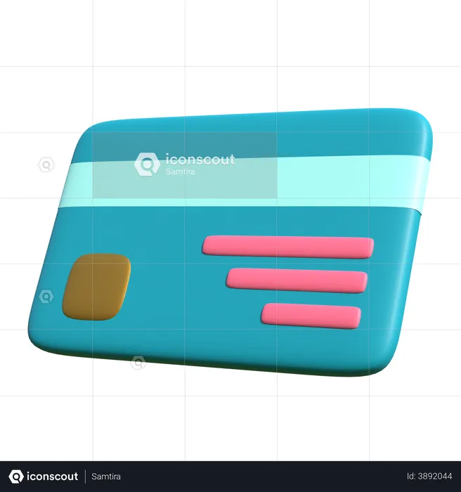 Debit Card  3D Illustration