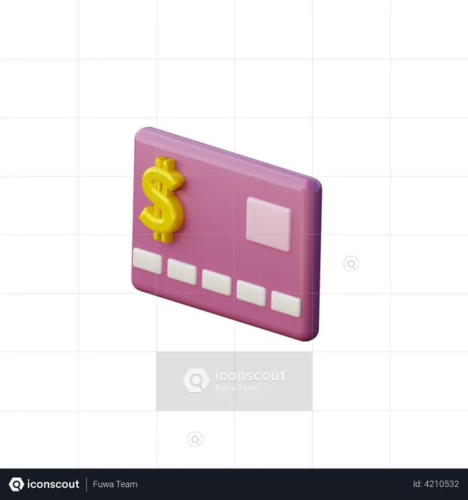 Debit Card  3D Illustration