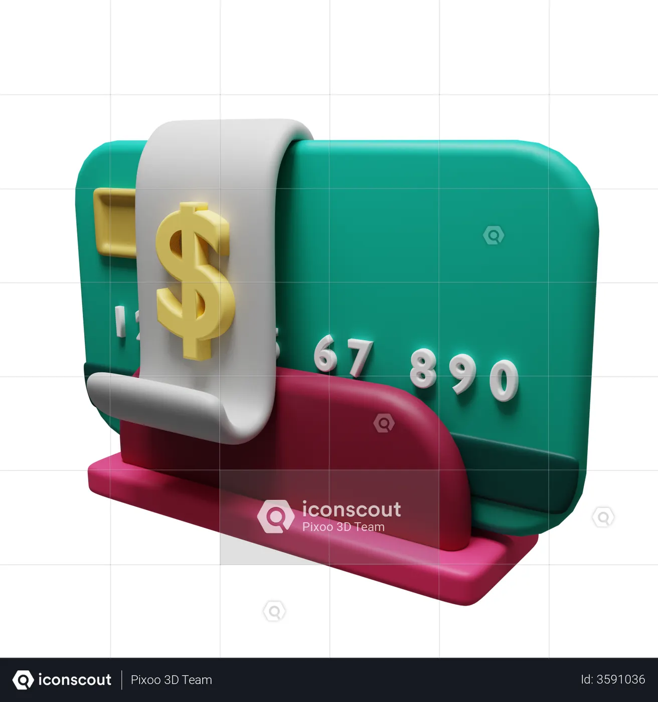 Debit Card 3D Illustration download in PNG, OBJ or Blend format