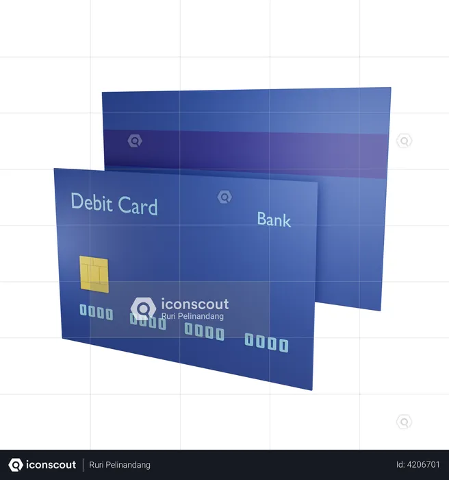 Debit Card  3D Illustration