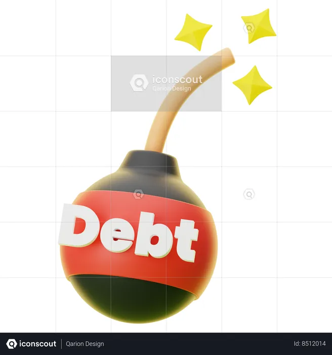 DEBT  3D Icon